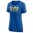 thumbnail image 2 of Women's Fanatics Heathered Royal Los Angeles Rams Neck And Neck Scoop Neck T-Shirt, 2 of 3