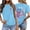 69Sky Blue373, variant on Stars And Stripes Graphic T Shirt For Women Short Sleeve Crew Neck Patriotic Tee Fourth Of July USA Celebration T-Shirts Holiday Party Trendy Top L