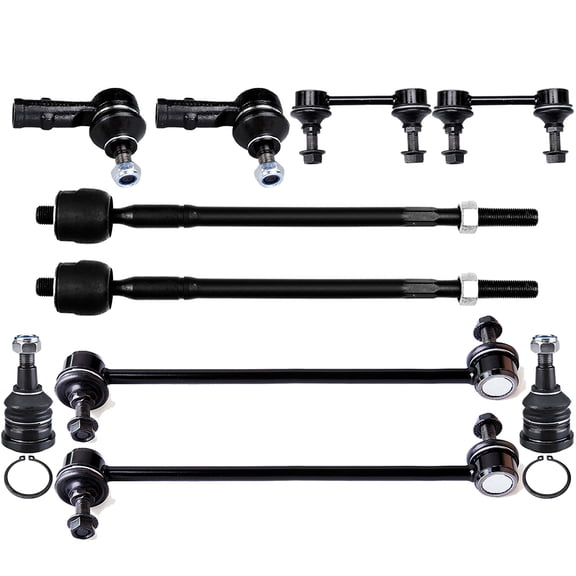 ECCPP 10pcs Inner Tie Rod End Outer Tie Rod End Sway Bar End Link Lower Ball Joint fit for 2006-2012 For Mitsubishi Eclipse 2005-2011 For Mitsubishi Galant