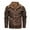 Brown, variant on Leather Jacket Mens Winter Coats Turtleneck Long Sleeve Men'S Autumn Winter Vintage Turn-Down Collar Solid Imitation Leather Coat Hoodie Brown M