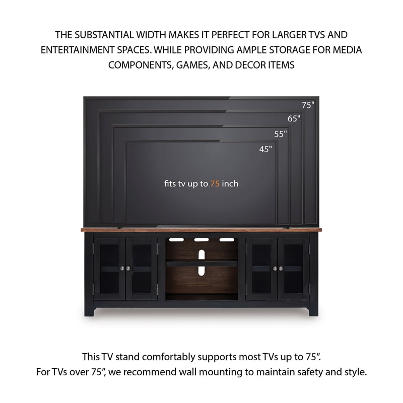 Signature Design by Ashley Wildenauer Black 76" TV Stand for TVs up to 87"