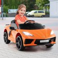 thumbnail image 3 of Costway 12V Electric Kids Ride On Car with Remote Control Wireless Connection Lights Orange, 3 of 10