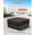 thumbnail image 2 of KFFKFF Outdoor Hot Tub Cover, 93 x 93 x 20 Inch Weather-Resistant and Waterproof Protector, Made with 600D Durable Oxford Fabric and 950N Tear Resistance, Square Spa Cover for Hot Tubs, Black, 2 of 9