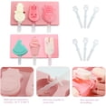 thumbnail image 3 of Molde para helado DIY, 2 moldes para paletas, molde para helado, molde de silicona para helado, bandeja para paletas, molde para helado de dibujos animados, moldes para paletas DIY para niños y adultos JM, 3 of 5