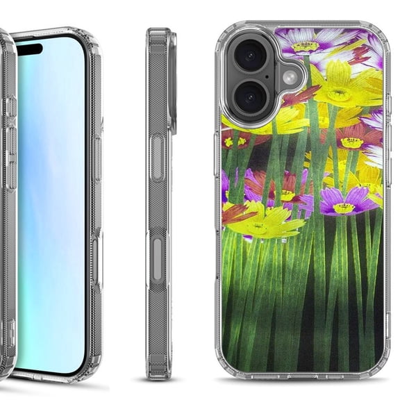 For iPhone 17 Shockproof Protective Phone Case, by OneToughShield - Dream Flower