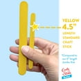thumbnail image 4 of CraftySticks- 100 Pack Yellow Popsicle Sticks for Crafts, 4.5 Inch Wooden Craft Sticks 3/8 inch Wide for Kids Crafts,STEM Supply and DIY Art Supplies, 4 of 5
