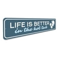 thumbnail image 3 of Life is Better in the Hot Tub Novelty Sign, Metal Wall Decor - 4x18 inches, 3 of 4