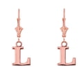 thumbnail image 1 of INITIAL EARRINGS IN 14K ROSE GOLD - L, 1 of 1