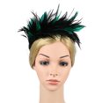 thumbnail image 6 of Uooqdmx Fascinators Hats for Women, Fascinators Hats for Women Tea Party, Feather Headpiece, Fancy Hats for Women Tea Party, Green One Size, 6 of 7