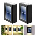 thumbnail image 1 of Solar Powered 2 LED Warm White Deck Lights Garden Patio Pathway Stairs Step Fence Lamp Decor, 1 of 8