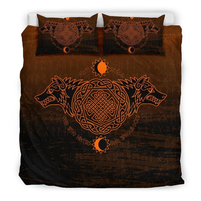 Juego De Cama Vikingo, Skoll Y Hati Naranja Rlt12