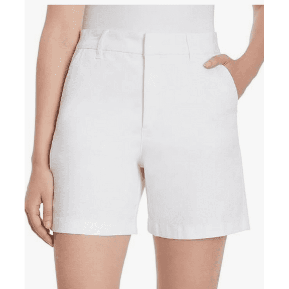 Gloria Vanderbilt Women's Chino Shorts, White, 14