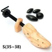 1x Men Women Wooden Adjustable 2-Way Professional Shoe Stretcher Shaper Tree Material 35-38