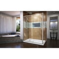 thumbnail image 4 of DreamLine Flex 36 in. D x 60 in. W x 74 3/4 in. H Semi-Frameless Shower Enclosure in Brushed Nickel with Left Drain White Base Kit, 4 of 16