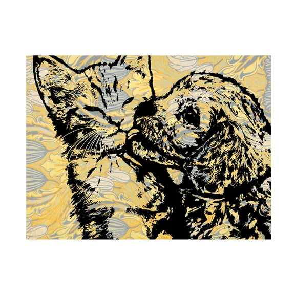 Canvas Wall Art - Dean Russo 'Kinda Love' Wall Art for Living Room, Bedroom, or Office Décor by Trademark Fine Art - 19 x 14 Inches