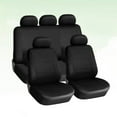 thumbnail image 5 of Yuangui 9 Pcs 5 Seats Car Seat Covers Universal Auto Seat Cover Wear Resistant Dustproof Car Seat Protector Mat Car Interior Accessory (Black), 5 of 10