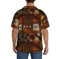 thumbnail image 3 of Kdxio Men'S Hawaiian Shirt For Men Short Sleeve Shirt Log Cabin Inside Summer Casual Holiday Beach Button Down T-Shirts, 3 of 5