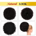 thumbnail image 4 of 2 Pack Afro Puff Drawstring Ponytail Hair Extension Synthetic Fluffy Kinky Curly Hair Puff Bun Updo Hair Pieces Afro Donut Chignon Hairpieces Extensions, 4 of 14