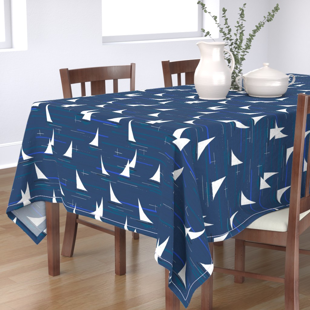 Table Runner Mid Century Modern Waves Farmhouse Geometric Sateen LP Table Runner Mid Century Modern Waves Farmhouse Geometric Sateen LP