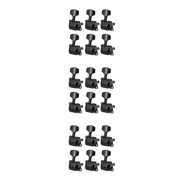 Bewildely 6 piezas clavija de afinación de guitarra 6 cuerdas medio sellado cabeza de máquina sintonizadores perilla instrumento de cuerda reparación 6 Links 3piezas Bewildely CBP232488
