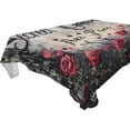 thumbnail image 4 of YAZAOO Square Tablecloth Seamle Of Red Roses Pattern Pattern Tableclothes, 4 of 9