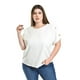 thumbnail image 1 of Blusa de lino con botones Roman Fashion / Tallas Extras, 0320 (Blanco) blanco 42, 1 of 7
