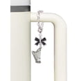thumbnail image 3 of Delight Jewelry Silvertone Harp - Silvertone Bow Charm Accessory for Tumblers and Thermal Cups, 3 of 4