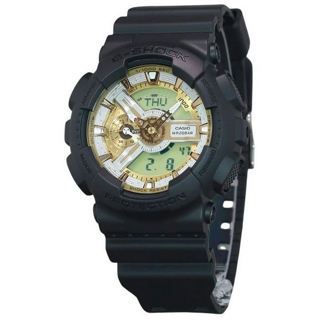 Casio G-Shock Analogique Numérique Bracelet en Résine Cadran Doré Quartz GA-110CD-1A9 200 m Montre pour Homme