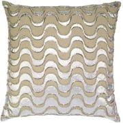 Squiggle Design on Linen Color Pillow Cover