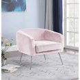 thumbnail image 2 of Best Master Furniture Touffeté Velours Chaise d'Appoint de Salon, Rose, 2 of 2