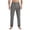 Gray, variant on Mens Slim Straight Pants Elastic Waist Button Fly Breathable Long Trousers Cargo Lightweight Daily Office Workwear Flat Front Pants Blue S