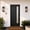 Black, variant on Sunrinx 36" x 80" Black Fiberglass Front Door with Frosted Privacy Glass, Left-Hand Inswing Exterior Door, White 4-9/16" PVC Frame with Brickmold