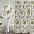 thumbnail image 5 of Vintage Palm Trees Shower Curtain, Waterproof Shower Curtains for Bathroom, Summer Botanical Retro Art Washable Fabric Bathtub Curtain Set Bath Decor with 12 Hooks Standard 72"x72", 5 of 8