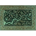 thumbnail image 1 of Ahgly Company Machine Washable Indoor Rectangle Persian Turquoise Blue Traditional Area Rugs, 8' x 10', 1 of 4
