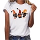 thumbnail image 1 of Blusa de manga corta de verano con estampado de Halloween vintage para mujer Pompotops  hfajkhk139612, 1 of 9