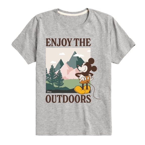 Disney - Enjoy The Outdoors Mickey - Toddler & Youth Short Sleeve Graphic T-Shirt