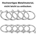 thumbnail image 2 of 40 Piezas Clip de Cortina Barra de Cortina 32mm Clips de Cortina Proceso de Enchapado Anillos de Cortina con Clips Ganchos de Cortina Adecuado para Barra de Metal con Diámetro (Negro) Xemadio JPXSD-52, 2 of 6
