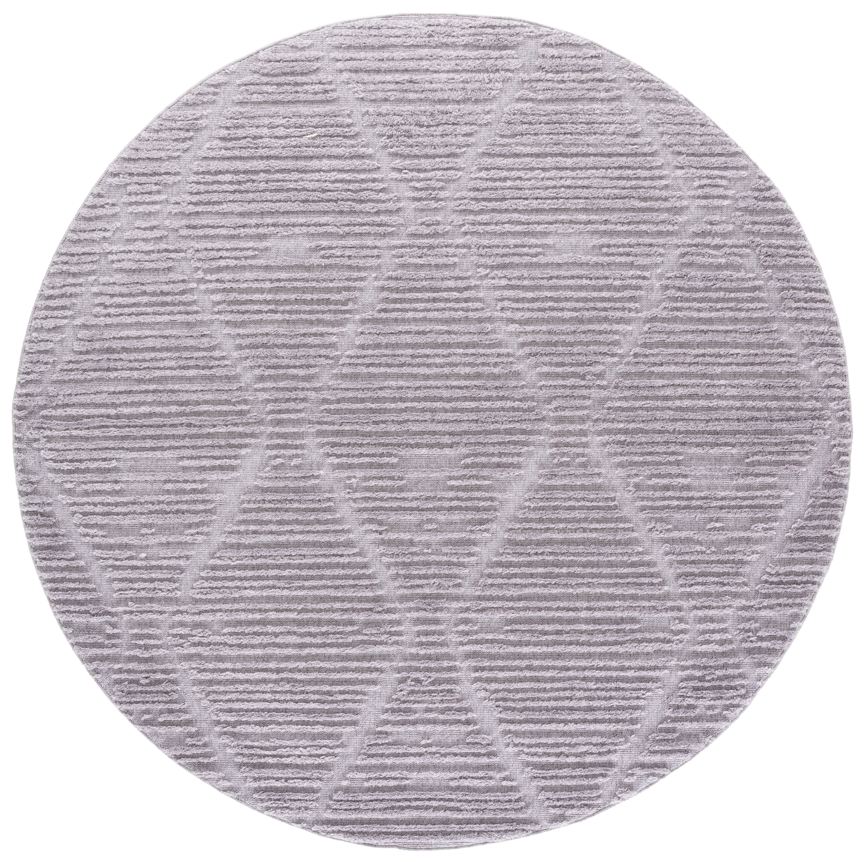 Safavieh Marrakesh Naila Geometric Polyester Area Rug, Gray, 6'7" x 6'7" Round