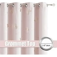 thumbnail image 2 of Lavender   nk Butterfly Blackout   ins 2 Panels 54" Length for Baby Girls Nursery Bedroom Metallic Floral Print Room Darkening Drapes Grommet Window Treatment for Living Room, 2 of 7