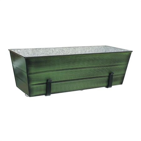 Achla VFB-05-RM Medium Green Flower Box with Clamp-on Brackets