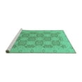 thumbnail image 2 of Ahgly Company Machine Washable Indoor Square Oriental Turquoise Blue Traditional Area Rugs, 5' Square, 2 of 4