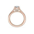 thumbnail image 2 of 0.70 Ct Brilliant Round Shape Solitaire with Accents Genuine Diamond Beautiful Wedding Ring for her Solid 14K Rose Gold Size 7, 2 of 8