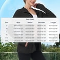 thumbnail image 4 of QATAINLAV Women UPF 50+ Sun Protection Jackets Solid Outdoor Lightweight Full Zip Hoodie Long Sleeve Fishing Hiking Sun Shirts Black XXXL, 4 of 8