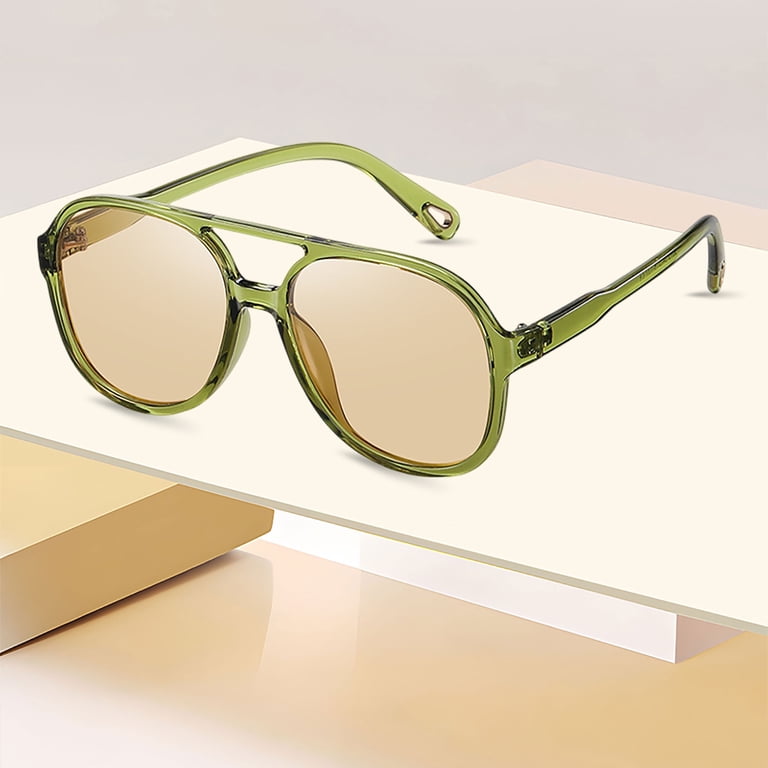 Retro 1970s Polarized Aviator Sunglasses - Oversized Square  display picture 1