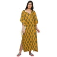 thumbnail image 4 of Moomaya Women Cotton Maternity Kimono Kaftan Long Maxi Dress Clothing, 4 of 5