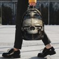 thumbnail image 2 of Lukts Gold Pattern Skull Pattern 15 Inch Student Backpack, Waterproof Laptop Backpack with Adjustable Shoulder Straps, Lightweight Travel, Campus Backpack, Unisex, 2 of 6