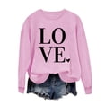 thumbnail image 1 of Penkiiy Chandails de la Saint-Valentin pour Femmes avec Cœur Rouge Graphique Chandail à Manches Longues Col Rond Chandail de la Saint-Valentin TG Rose, 1 of 4