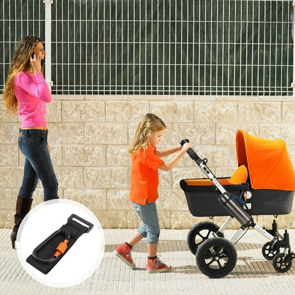 Supvox 2Pcs Stroller Hooks Black Webbing for Pram Shopping Bag Hooks and Travel