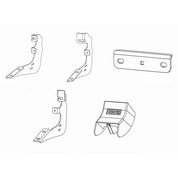 Westin 28-7122PK Nerf Bar Mount Kit-Replacement Parts Kit for 28-71220/ 28-71225