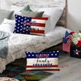 thumbnail image 4 of 4th of July Pillow Covers 12x20 Stripes Independence Day Decorations God Bless America Flag Stars Patriotic Throw Pillow Covers Memorial Day Cushion Case for Sofa Couch Set of 4, 4 of 5